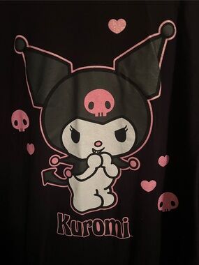 Sanrio Kuromi Black and Pink Short Sleeve Tee